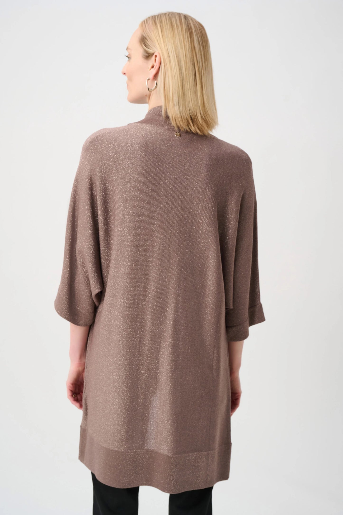 Joseph Ribkoff Knit Cover Up- Mink/Gold