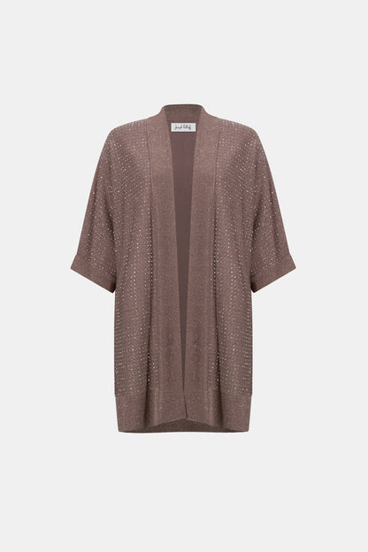 Joseph Ribkoff Knit Cover Up- Mink/Gold