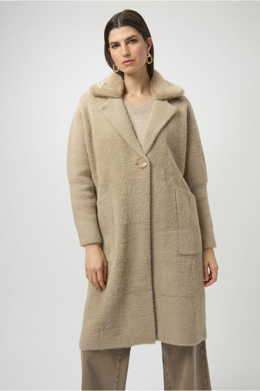 Joseph Ribkoff Faux Fur Fawn Coat