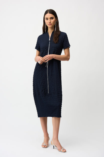 Joseph Ribkoff Cocoon Dress Midnight Blue/Vanilla