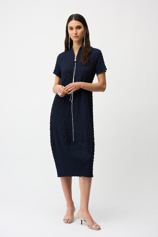 Joseph Ribkoff Cocoon Dress Midnight Blue/Vanilla
