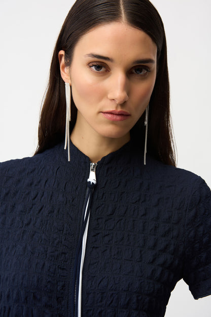 Joseph Ribkoff Cocoon Dress Midnight Blue/Vanilla