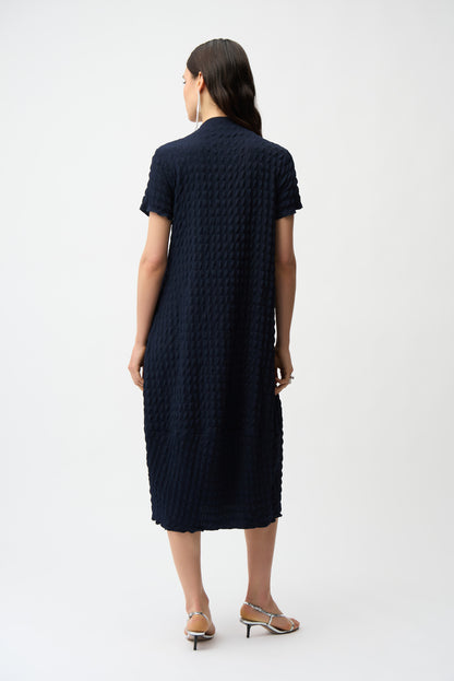 Joseph Ribkoff Cocoon Dress Midnight Blue/Vanilla