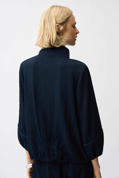 Joseph Ribkoff Seersucker Bomber Jacket MB