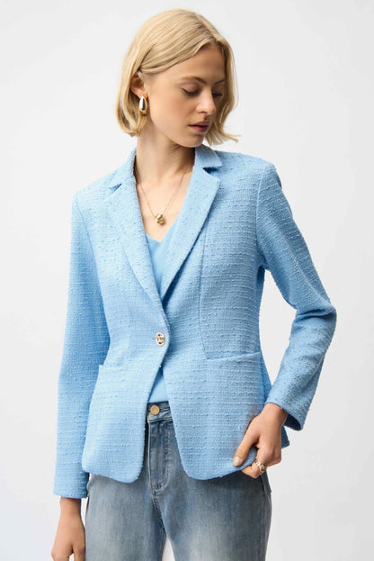 Joseph Ribkoff Boucle Sky Blue Blazer