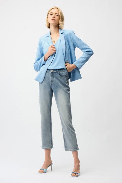 Joseph Ribkoff Boucle Sky Blue Blazer