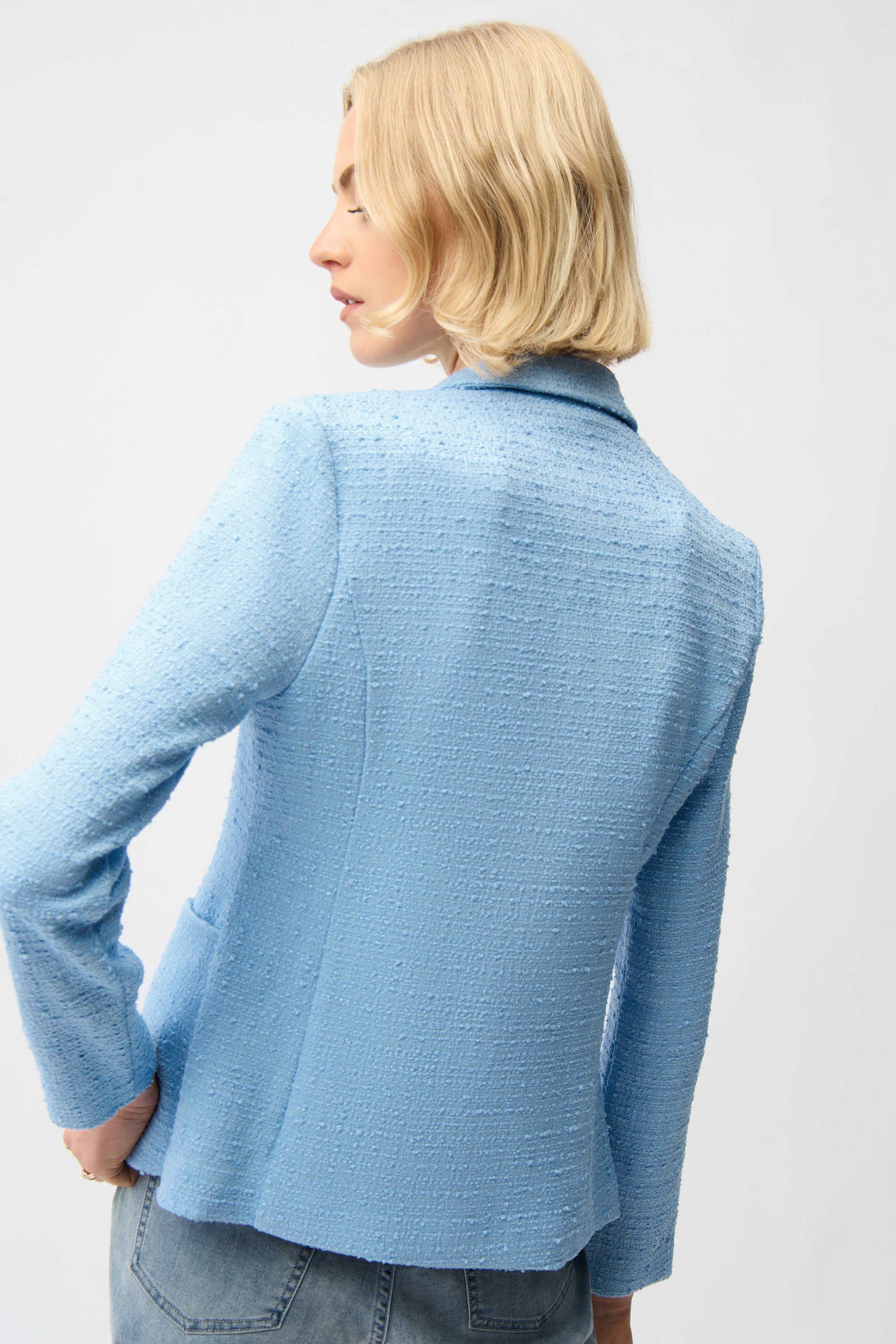 Joseph Ribkoff Boucle Sky Blue Blazer