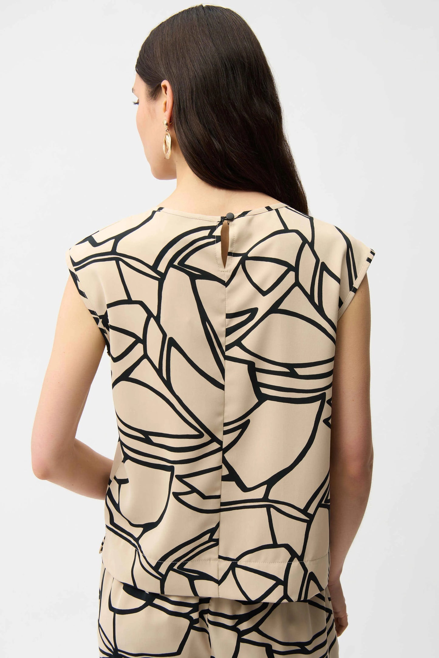 Joseph Ribkoff Sleevless Top Beige/Black