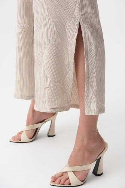 Joseph Ribkoff Pleated Satin Culotte Moonstone