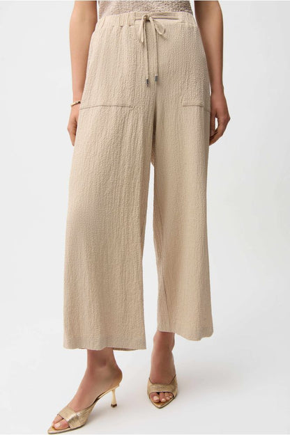 Joseph Ribkoff Seersucker Pull-On Trouser Parchment