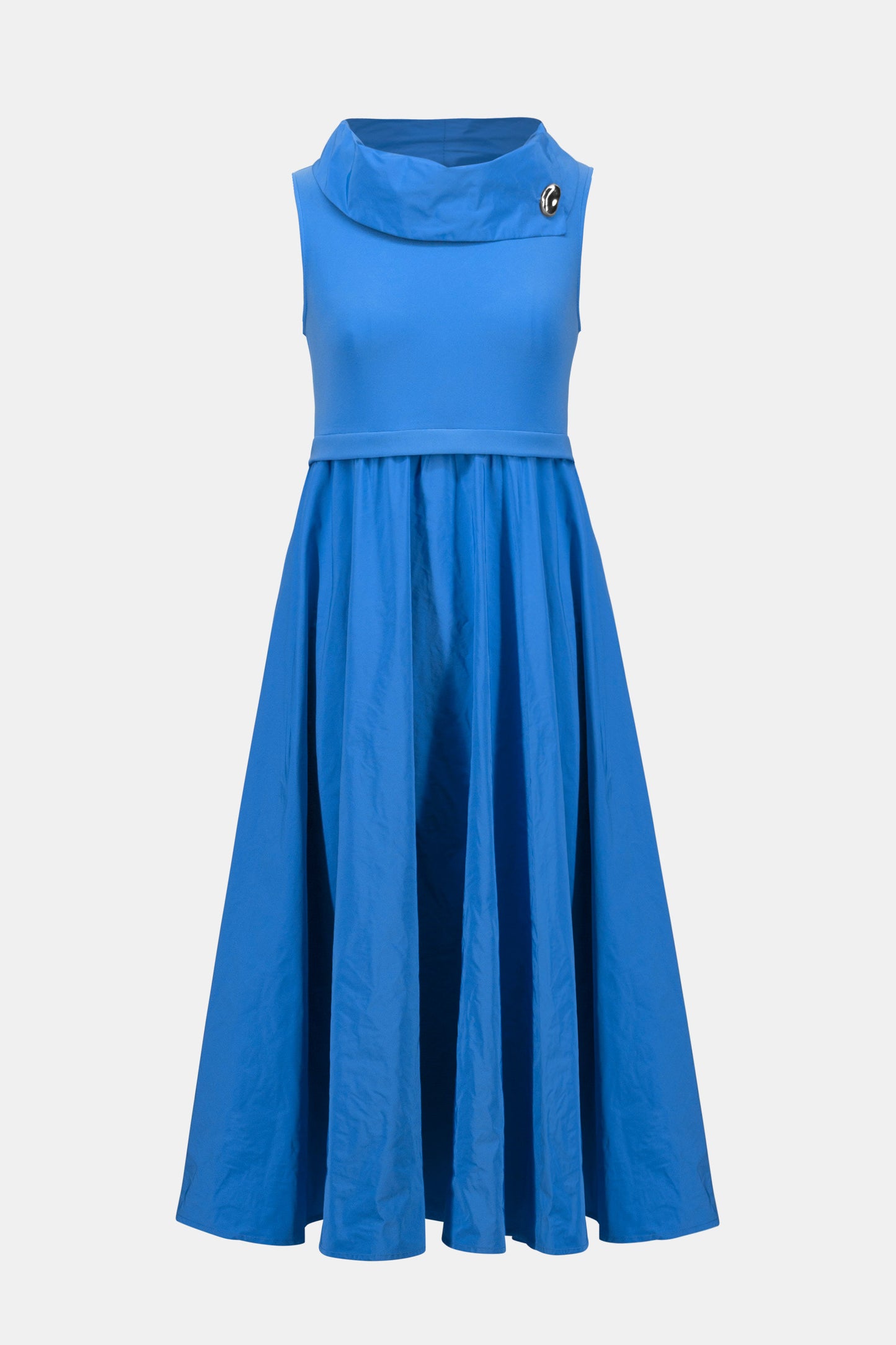Joseph Ribkoff Silky Knit Dress With Shawl Collar-Harbor Blue