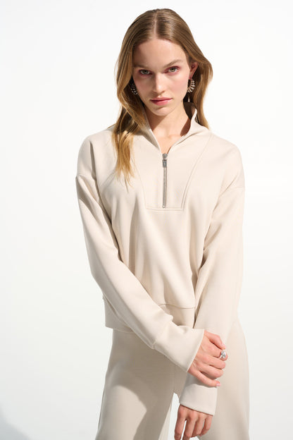 Joseph Ribkoff Boxy Sweatshirt Moonstone