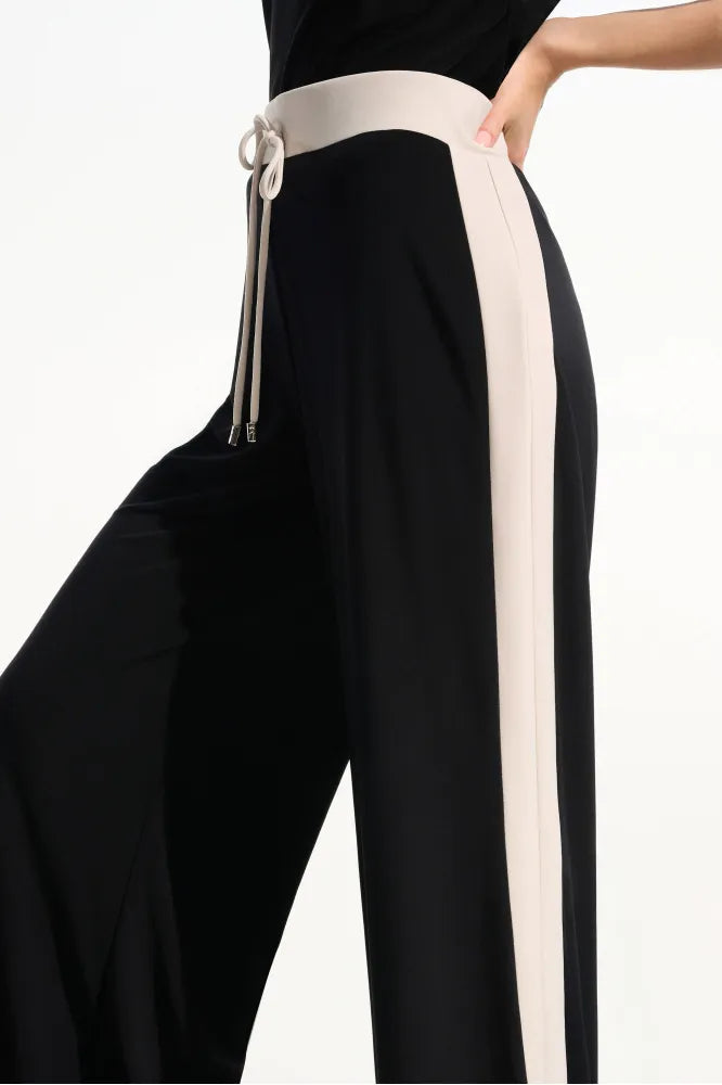 Joseph Ribkoff Block Pull-On Trousers Black/Moonstone