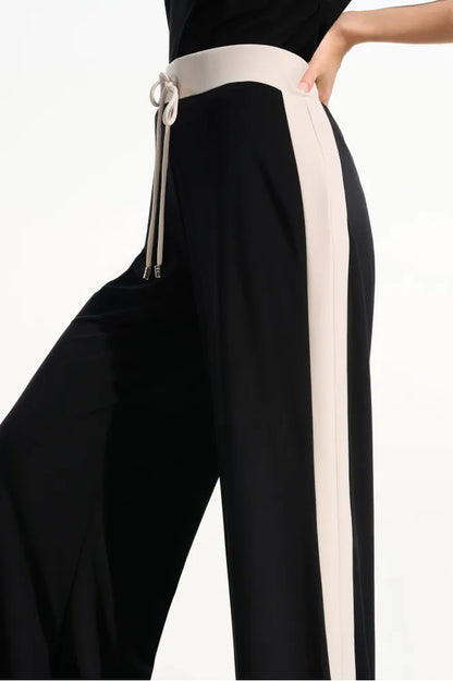Joseph Ribkoff Block Pull-On Trousers Black/Moonstone