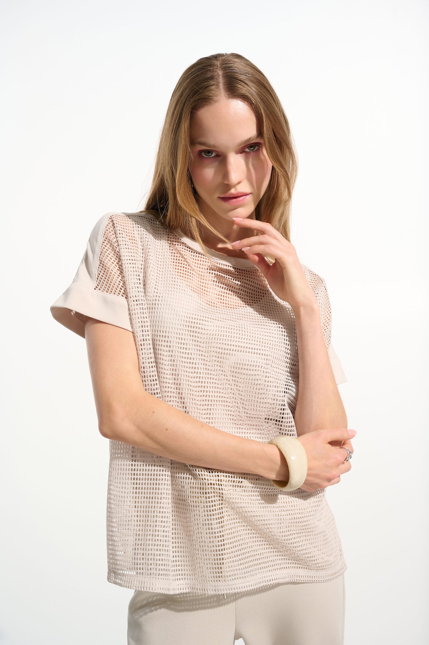 Joseph Ribkoff Silky Knit Mesh Moonstone