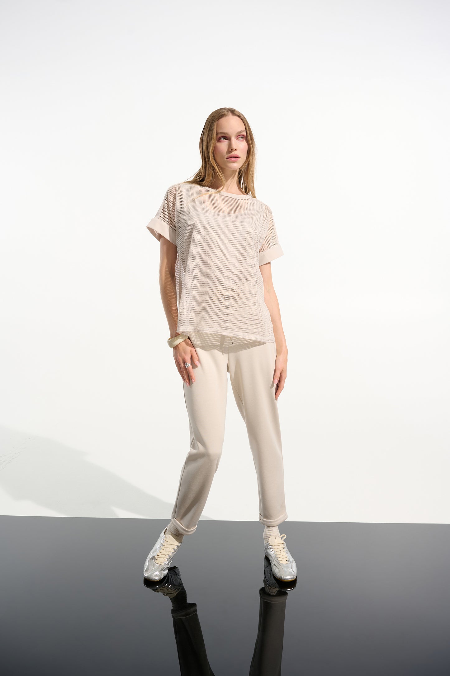 Joseph Ribkoff Silky Knit Mesh Moonstone