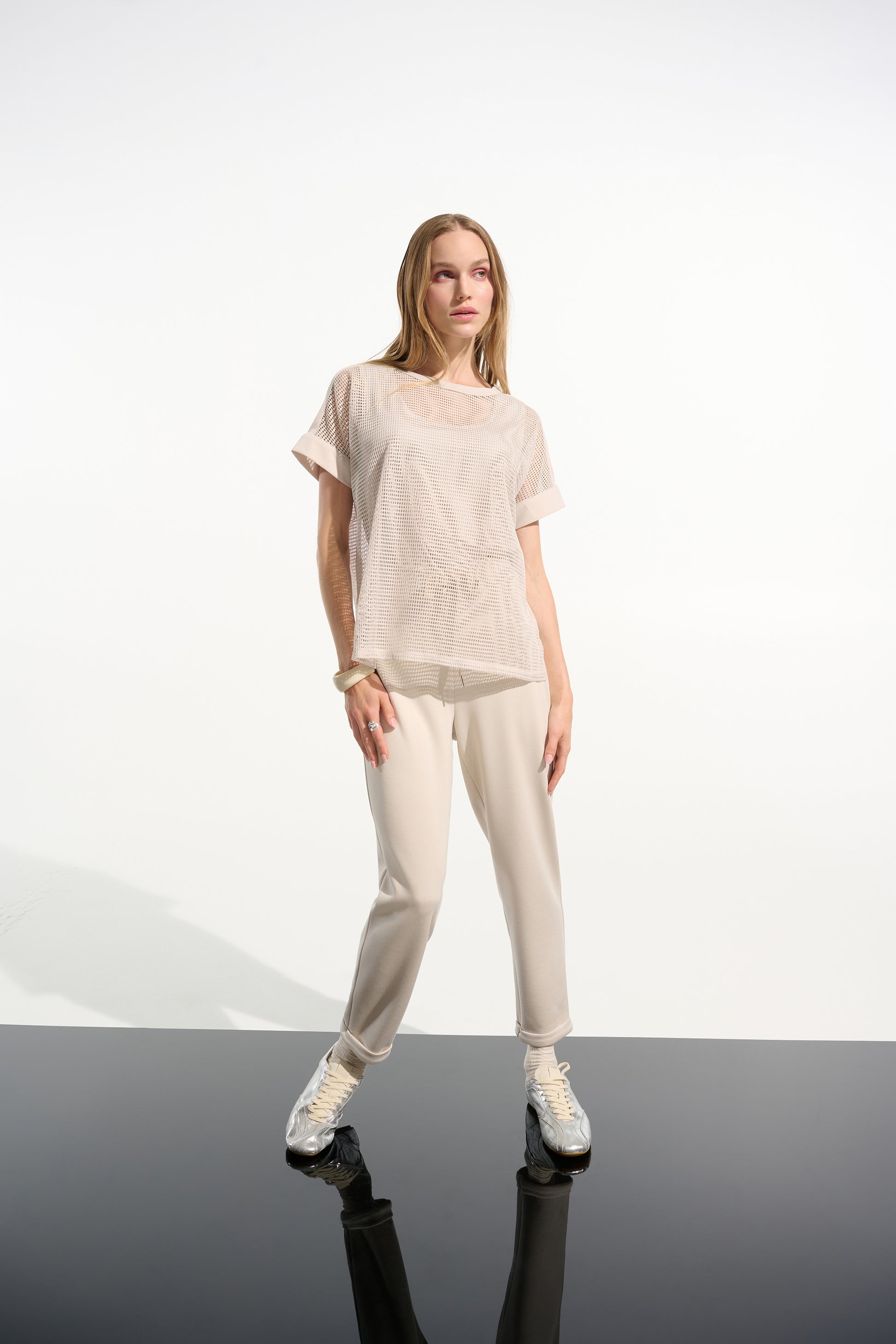 Joseph Ribkoff Silky Knit Mesh Moonstone