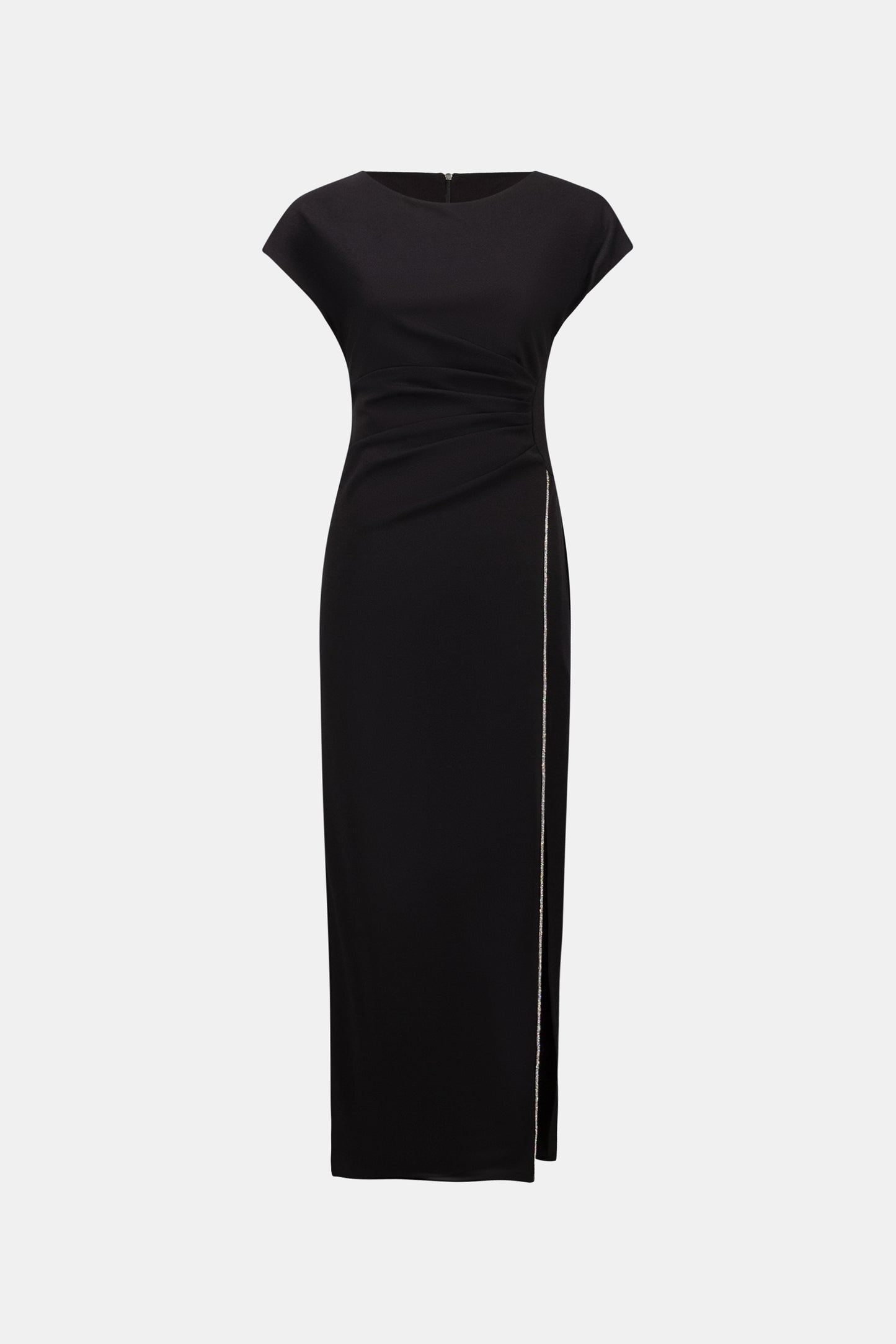 Joseph Ribkoff  Rhinestone Trim Crepe Gown Black