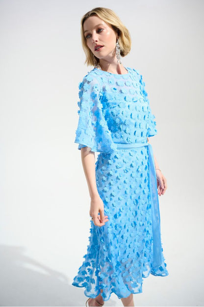 Joseph Ribkoff Embroidered Chiffon Dress