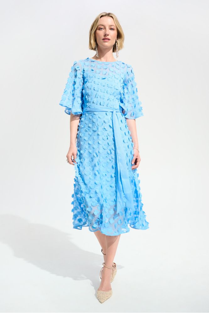 Joseph Ribkoff Embroidered Chiffon Dress