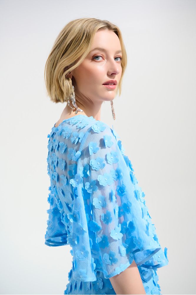 Joseph Ribkoff Embroidered Chiffon Dress
