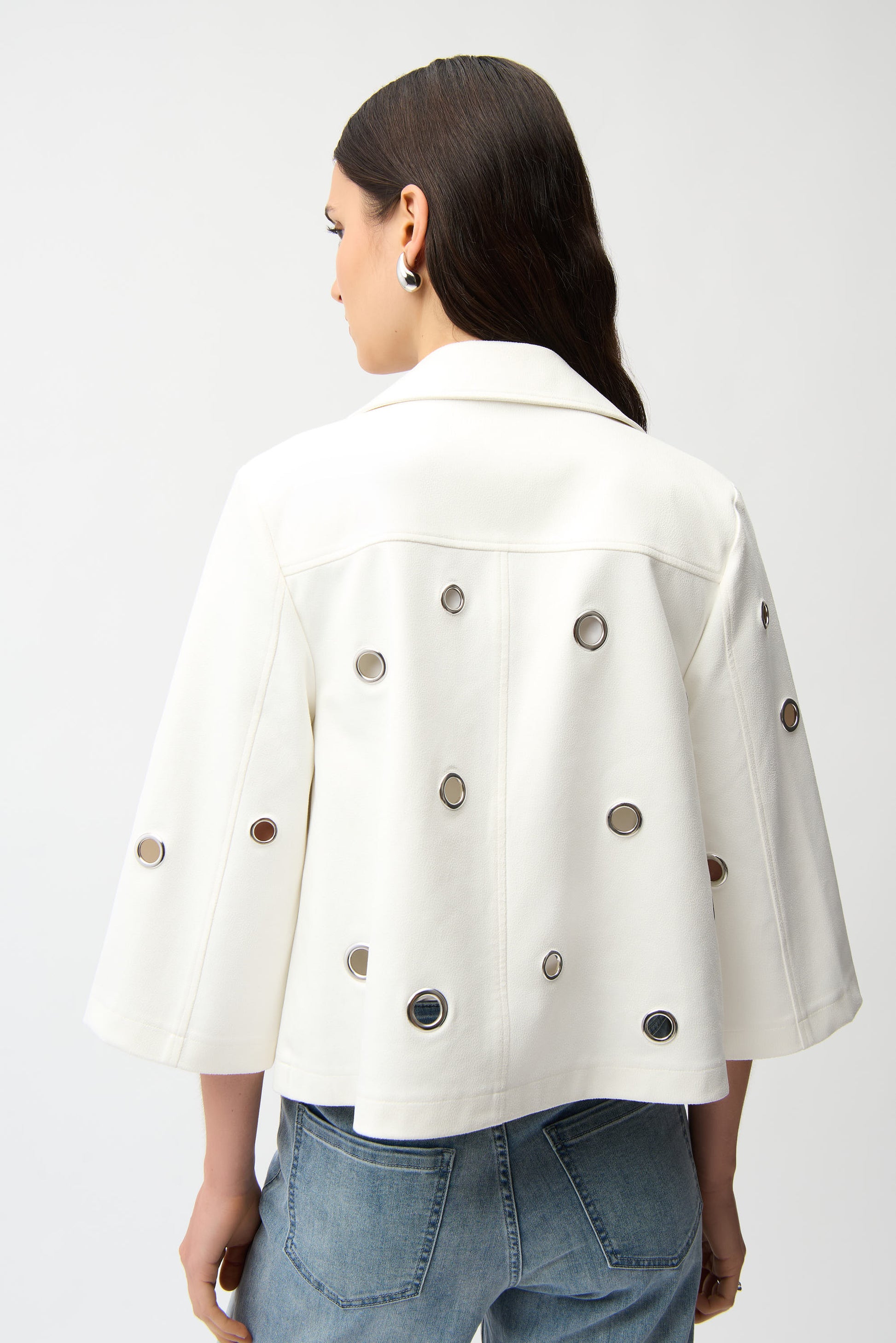 Joseph Ribkoff Faux Suede Swing Jacket Vanilla