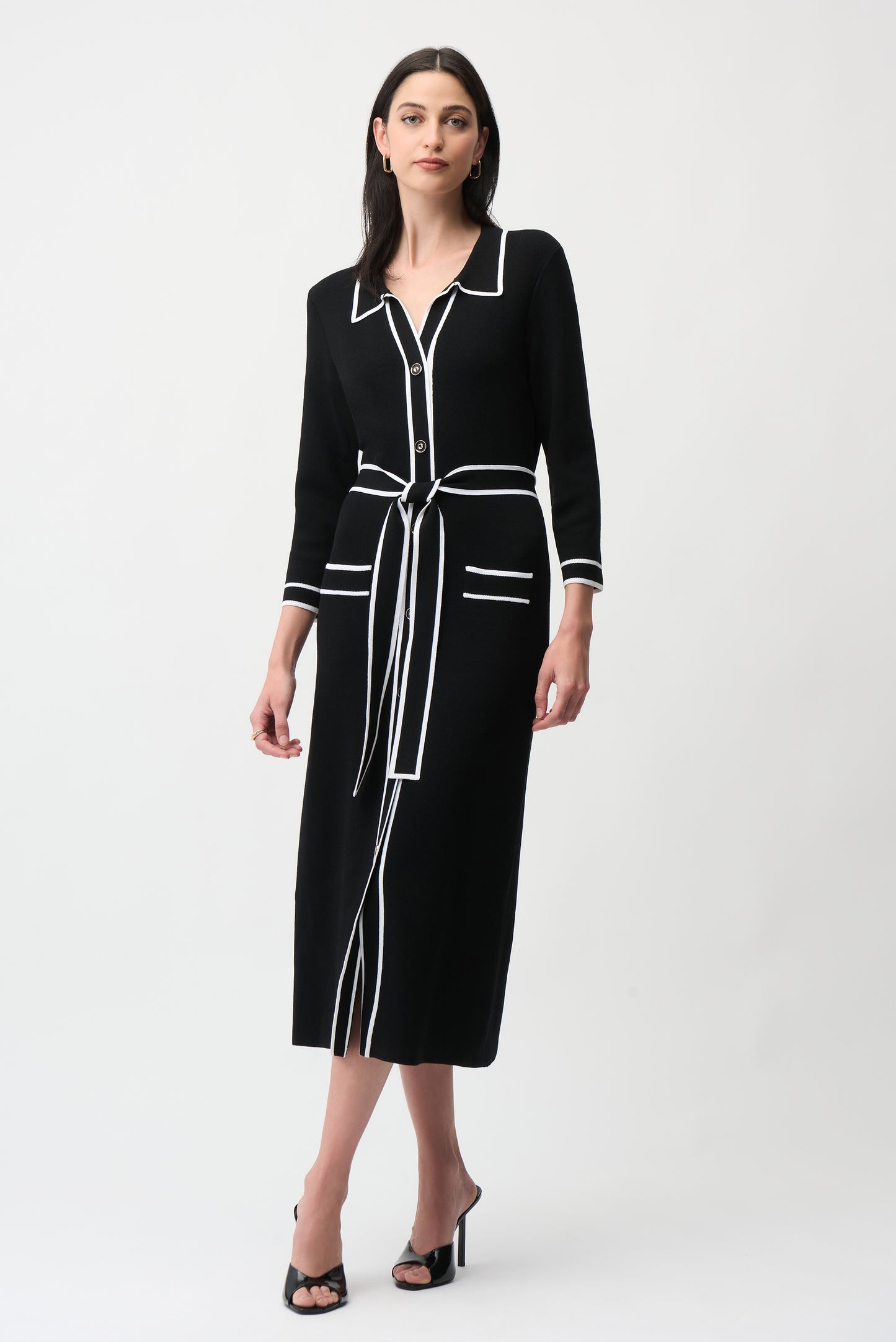 Joseph Ribkoff Shirt Dress Black/Vanilla