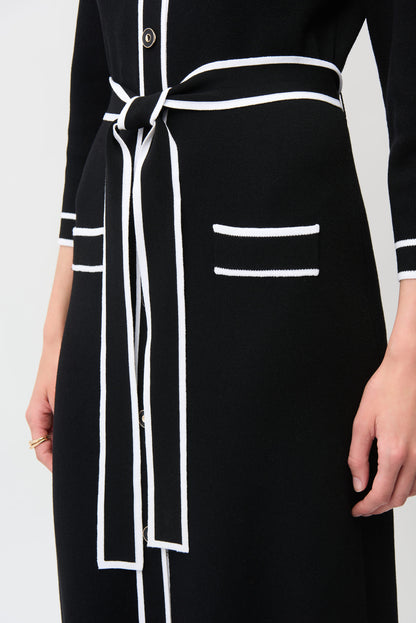Joseph Ribkoff Shirt Dress Black/Vanilla