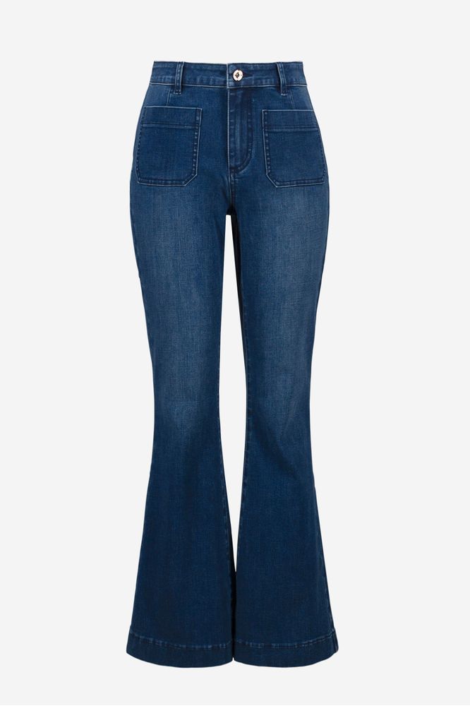 Joseph Ribkoff Flare Jeans - Denim Medium Blue