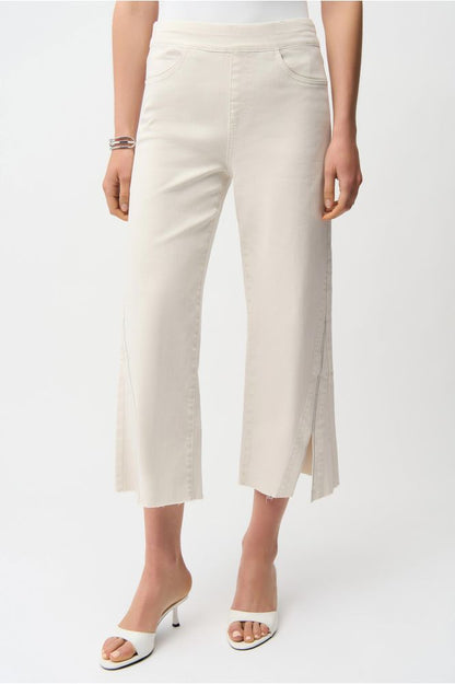 Joseph Ribkoff Culotte Rhinestones Jeans Birch