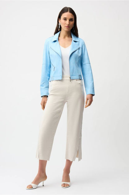 Joseph Ribkoff Culotte Rhinestones Jeans Birch