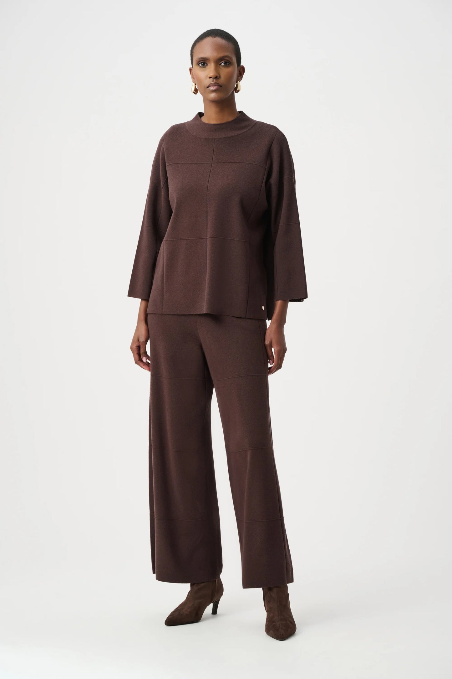 Joseph Ribkoff Mock Neck Sweater-Mocha