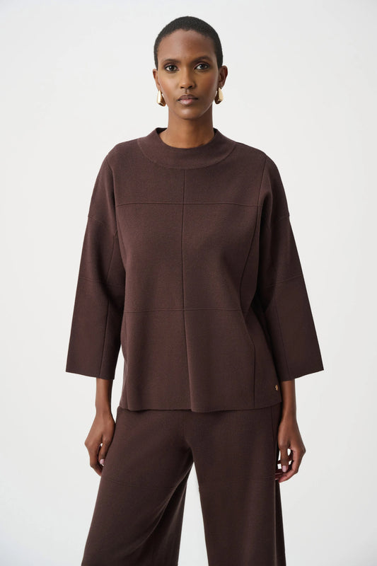 Joseph Ribkoff Mock Neck Sweater-Mocha