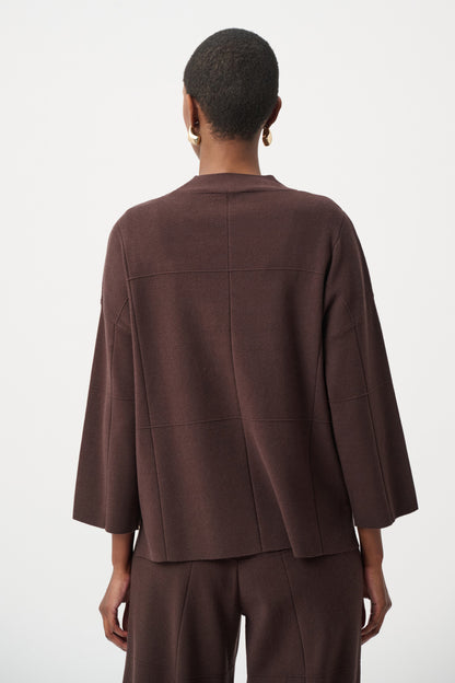 Joseph Ribkoff Mock Neck Sweater-Mocha