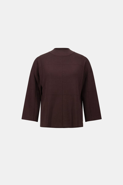 Joseph Ribkoff Mock Neck Sweater-Mocha