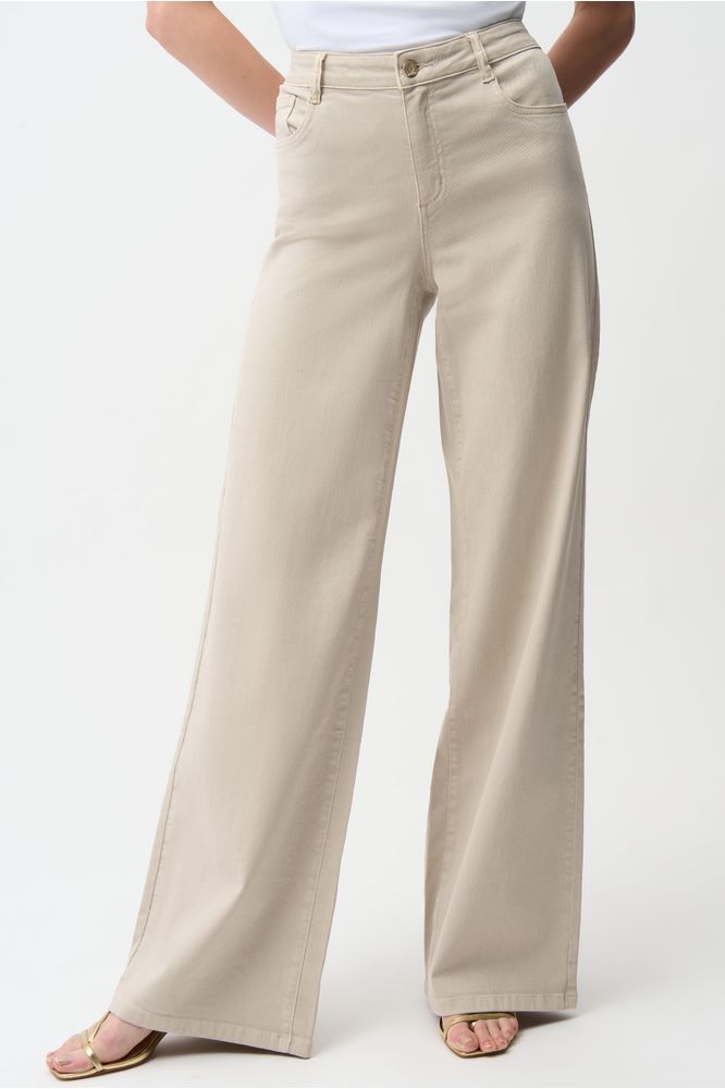 Joseph Ribkoff Goldie | Wide-Leg Stretch Jeans - Moonstone