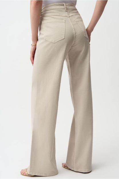 Joseph Ribkoff Goldie | Wide-Leg Stretch Jeans - Moonstone