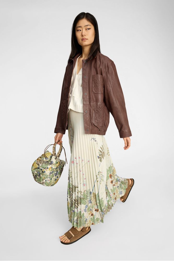 Munthe Taulla Skirt Print Creme