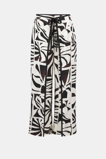 Joseph Ribkoff Tropical Print Wide Leg Beige/Multi