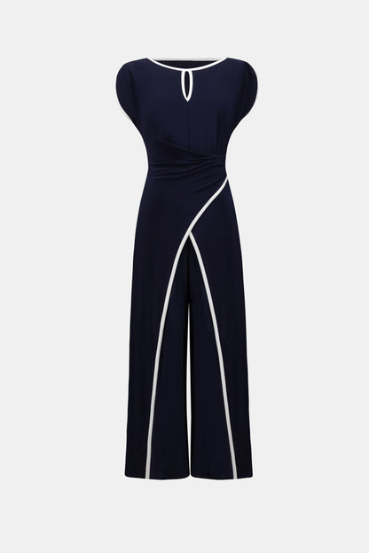 Joseph Ribkoff Culotte Jumpsuit Midnight Blue/Vanilla