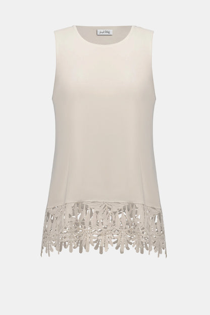Joseph Ribkoff Lace Hem Top- Moonstone