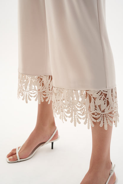 Joseph Ribkoff Lace Hem Culotte Moonstone