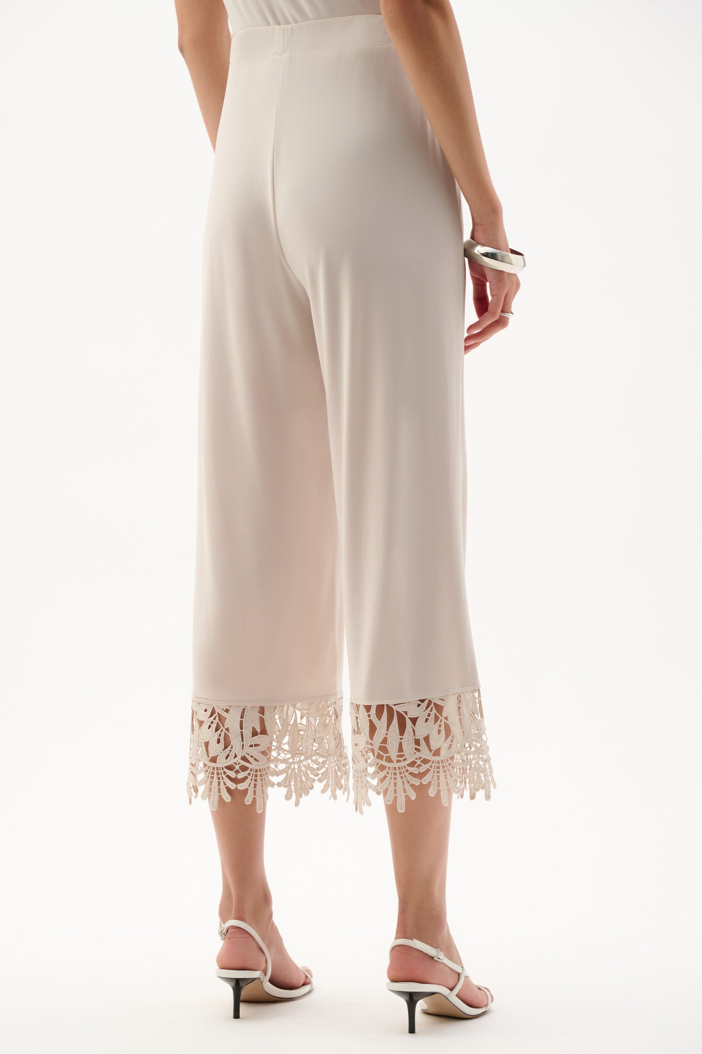 Joseph Ribkoff Lace Hem Culotte Moonstone