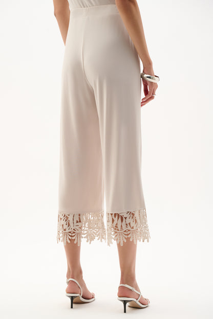 Joseph Ribkoff Lace Hem Culotte Moonstone