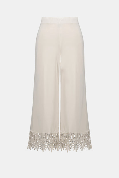 Joseph Ribkoff Lace Hem Culotte Moonstone