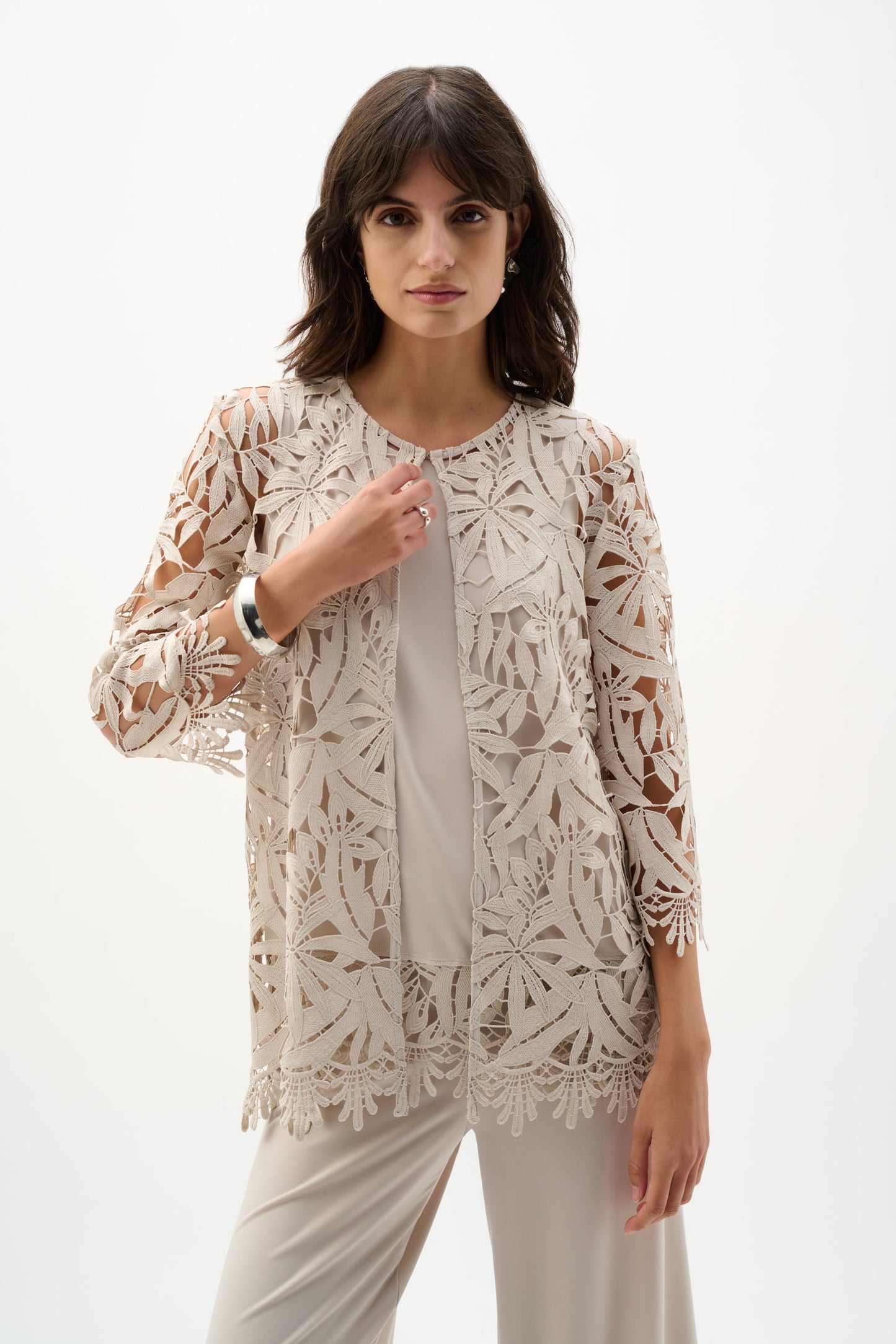Joseph Ribkoff Lace Cover Up Moonstone