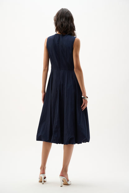 Joseph Ribkoff Dress With Bubble Skirt - Midnight Blue