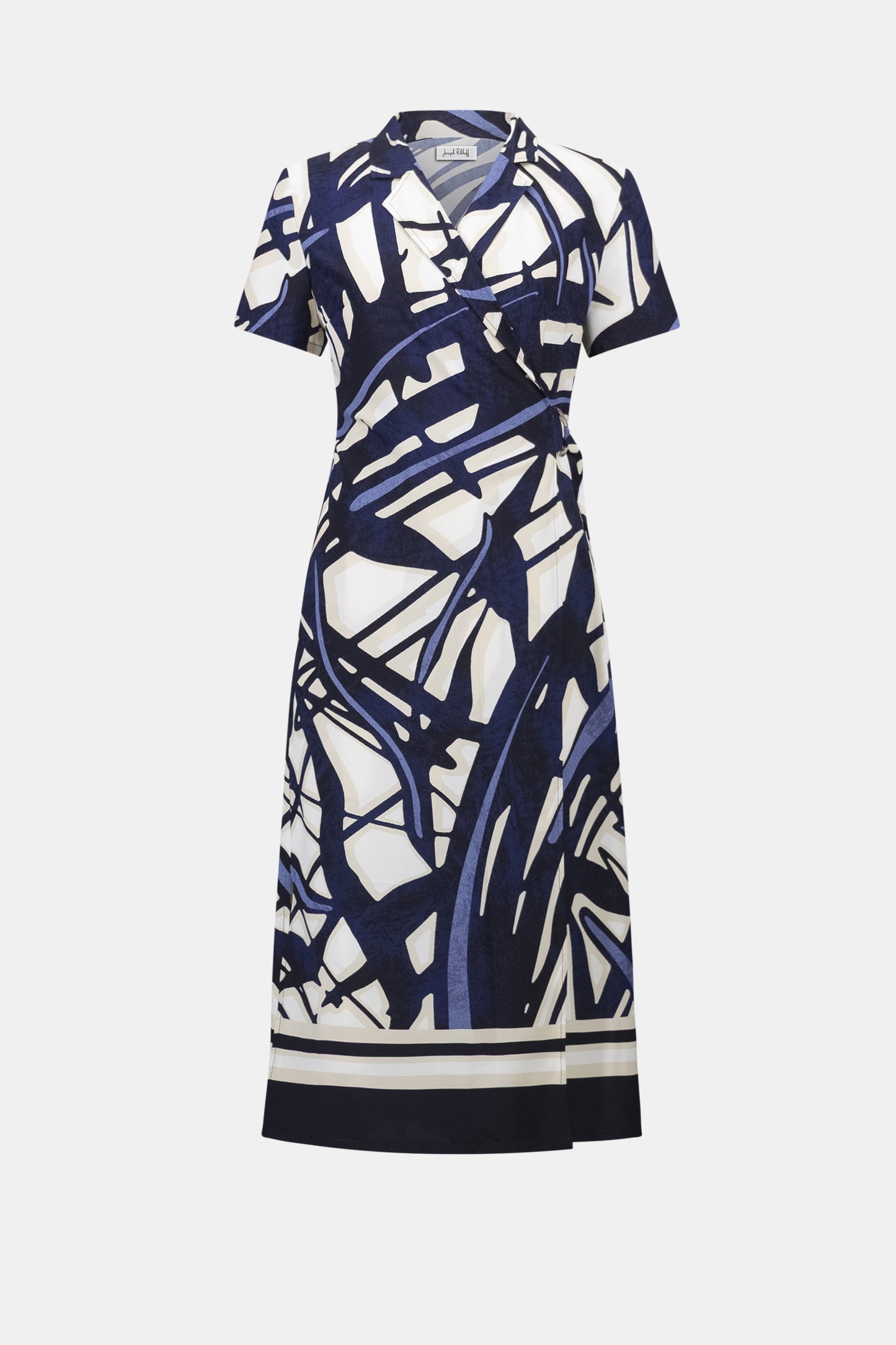 Joseph Ribkoff  Abstract Print Shirt Dress Vanilla/Multi