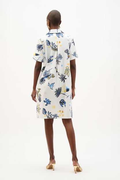 Joseph Ribkoff Tropical Print Dress Vanilla/Multi