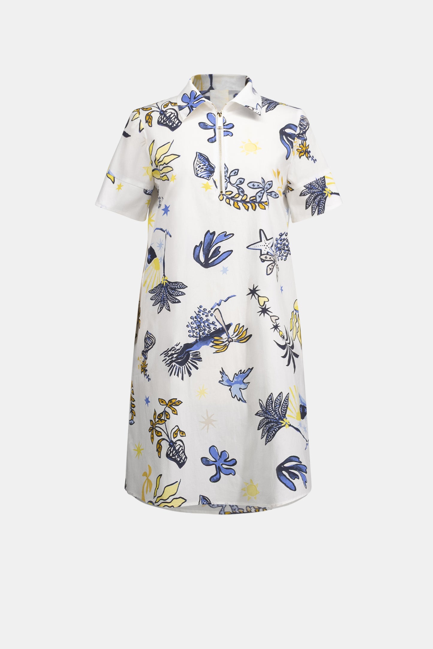 Joseph Ribkoff Tropical Print Dress Vanilla/Multi
